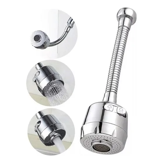 Adaptador Pico Extensor Canilla Flexible Duchador Rosca 2en1