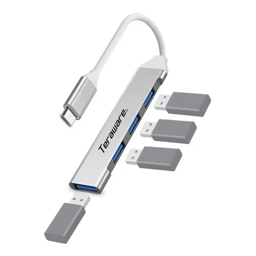 Hub Teraware Usb Tipo-c 4 Puertos, 3 X Usb 2.0, 1 X Udb 3.0