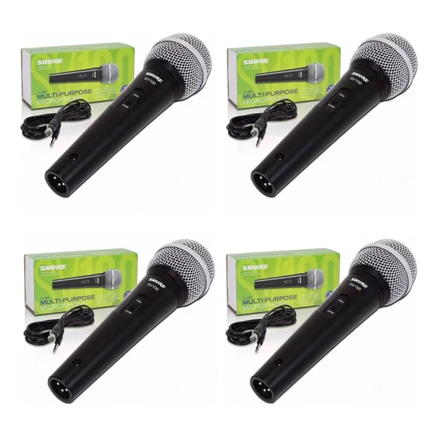 Shure Sv100 Paquete Micrófonos Para Voz 4 Piezas Vocal