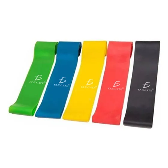Kit De 5 Bandas Ligas De Resistencia Piernas Ejercicio Yoga Ele-gate