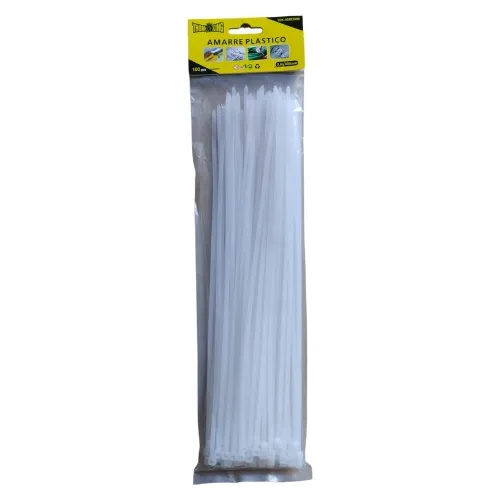 Tirra Tirraje Amarre Plástico 30 Cm Bolsa De 100 Unidades