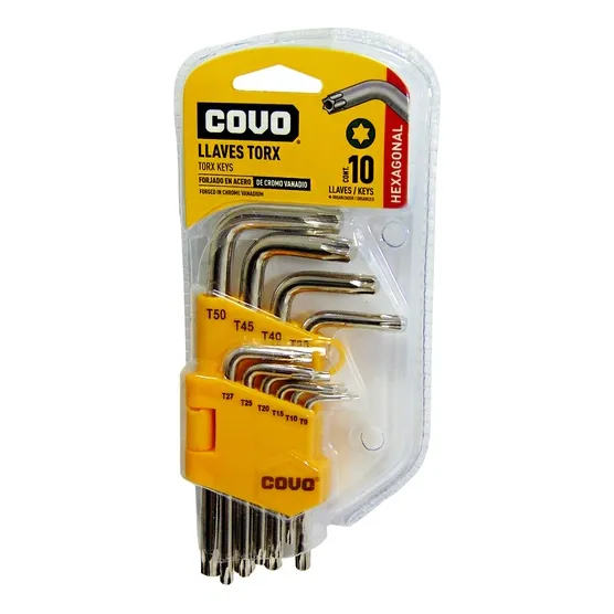 Llave Allen Torx 10pzs Covo