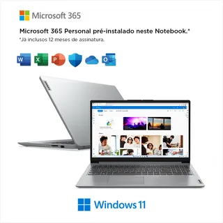 Notebook Lenovo Ideapad 1i Celeron Office 365 4gb 128gb W11 Notebook Lenovo Ideapad 1i Celeron Office 365 4gb 128gb W11