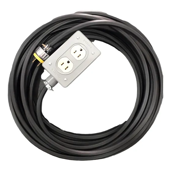 Extension Uso Rudo 100% Cobre Calibre 12 De 10 Mts 2 Hilos.