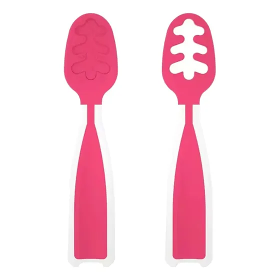Juego De Cucharas Para Dentición De Bebés Fucsia Blw Úpale