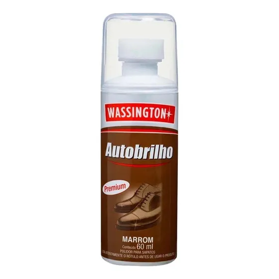 Polidor De Sapato Líquido Marrom Wassington 60ml