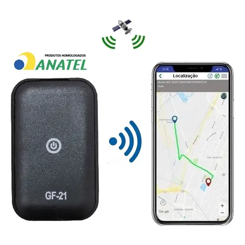 Mini Gps Preto Rastreador Veicular Gf21 Gf-21 Pessoa Animal Idoso