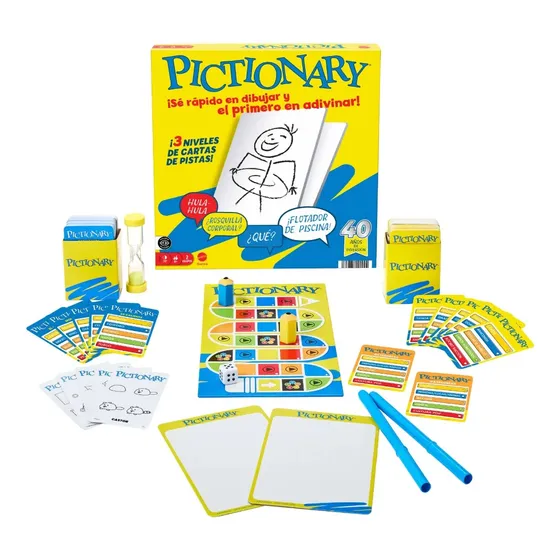 Pictionary Juego De Mesa Original 40 Aniversario Para Niños