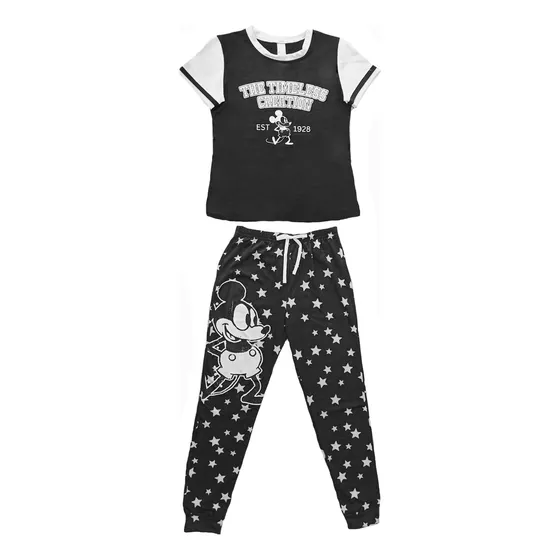 Pijama Para Mujer Mickey Mouse Blusa Y Pantalon Timeless