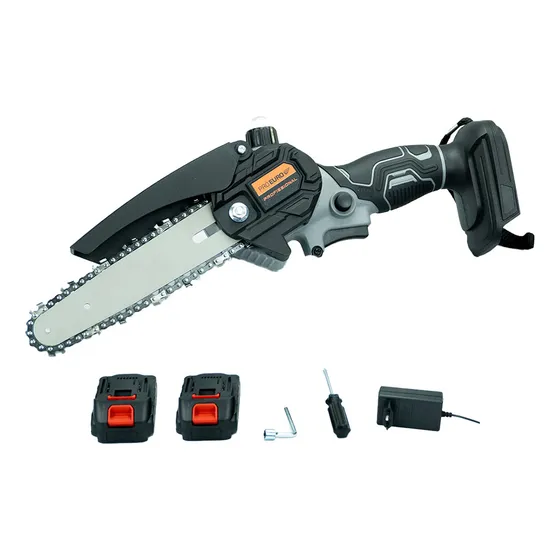 Mini Motosserra PPM-5000 Profissional Serra Elétrica a Bateria Recarregável Portátil 6 Polegadas 2 Baterias Com Maleta - Pró Euro