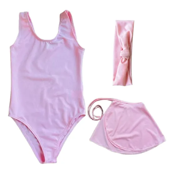 Kit Ballet Infantil Collant / Saia Ajustável / Faixa