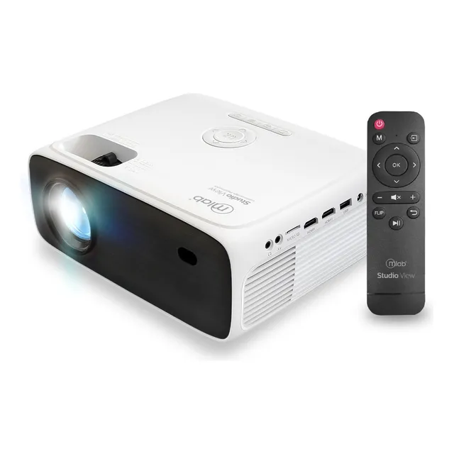 Proyector Studio View Led/lcd 450 Ansi Lumen Fhd 1080p Mlab Color Blanco