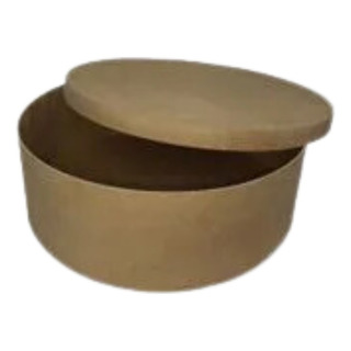 Caixa Redonda 37x37x12 Mdf Cru Madeira Caixa Redonda 37x37x12 Mdf Cru Madeira