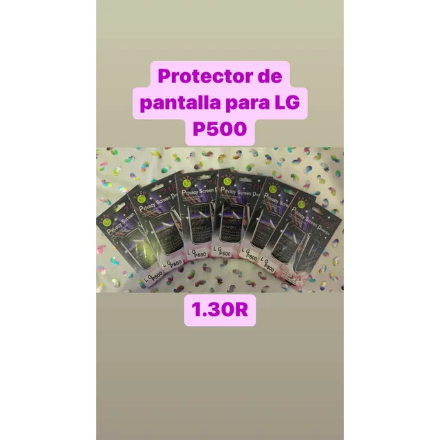 1.30 Protector De Pantalla De LG P500 De Plástico