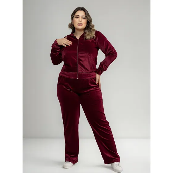 Conjunto De Veludo Plush Plus Size- Conpl-001