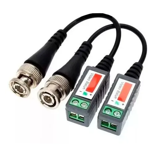 Conector Video Balun Hd P/ Cameras De Segurança 6 Pares