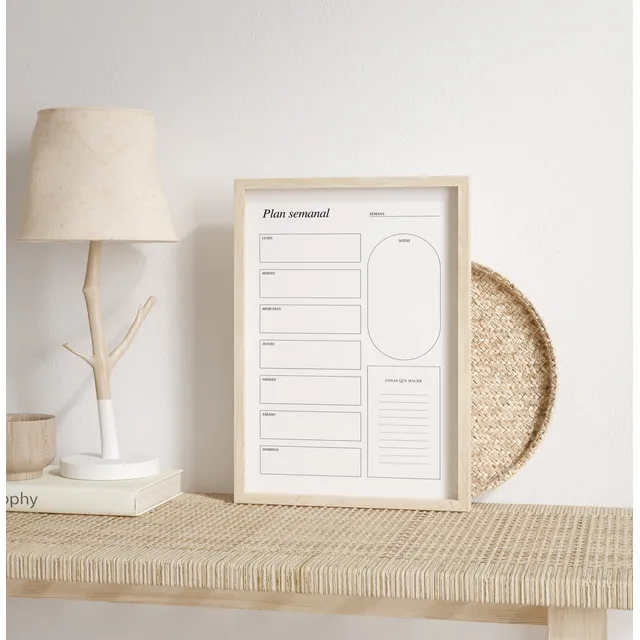Planner Semanal Planificador Cuadro Calendario 30x40cm