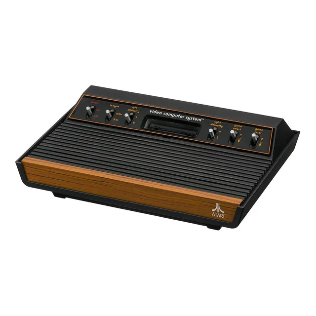 Consola Atari 2600 0.004MB Standard color negro y marrón madera 1977 - Bueno (Reacondicionado)