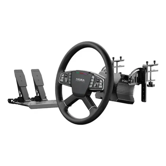 Simulador Volante Y Pedales Moza Racing R5 Bundle Camiones Negro