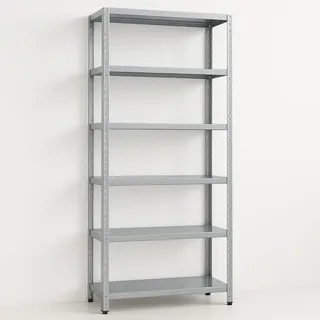 Multiuso Estante Prateleira Aço Aparador Livros 6 Bandejas 60cm Galvanizado