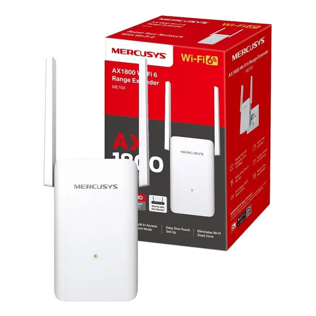 Extensor Repetidor Wifi 6 Mercusys Me70x Dual Band Ax1800