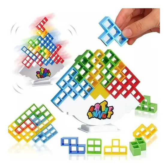 64pzs Torre Tetris Juego Tetra Tower Equilibrio Didáctico
