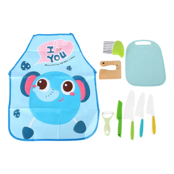 Juego De Cuchillos De Seguridad Para Niños  Tabla De Cortar