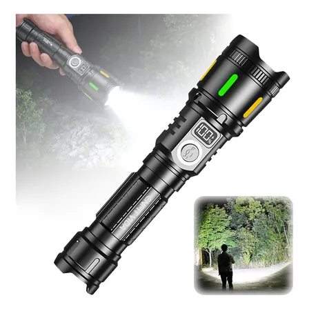 Lanterna Tática Led Zoom Alto Luz Potente Enfit Vida Preto Branco