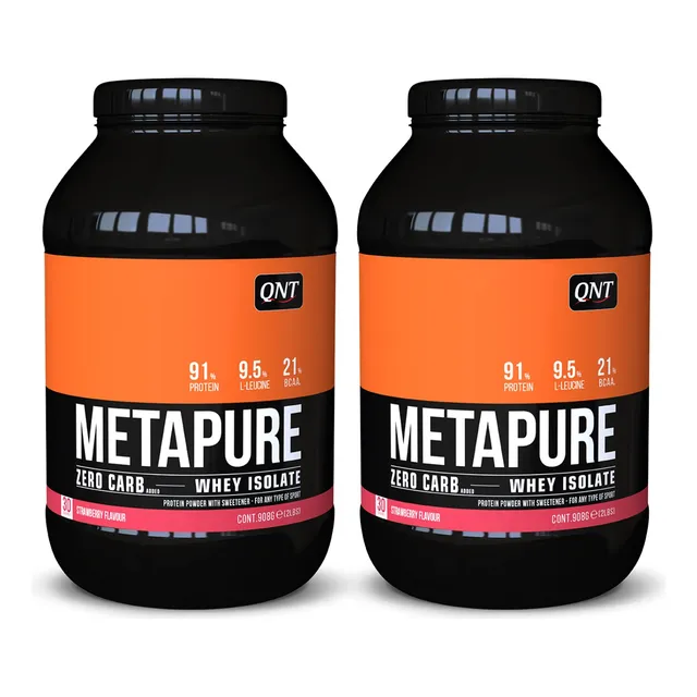 Pack X2 Proteina Metapure Whey Isolate Zero Carb 908gr Qnt