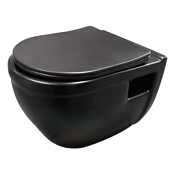 Wc Taza Negro Suspendido Wc003n