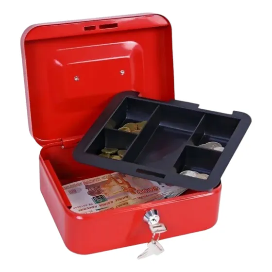 Caja De Seguridad Metal Alcancia + Gabeta Desmontable Llaves