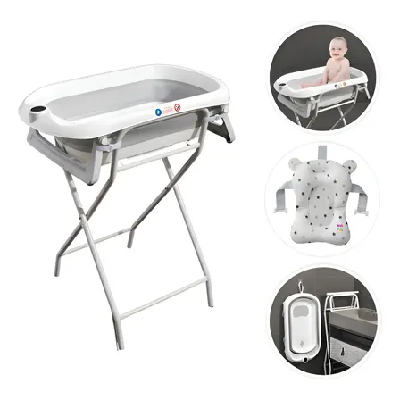 Banheira Dobrável Com Suporte E Termômetro Wish Br Maxi Baby
