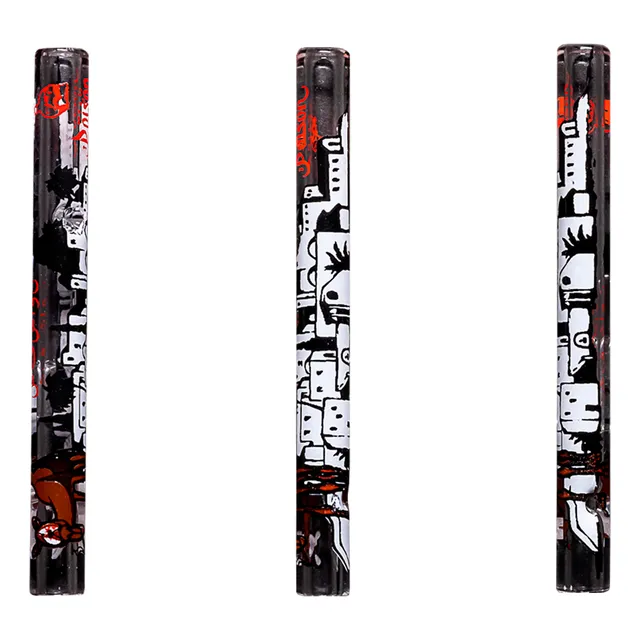 Piteira De Vidro Longa Full Print Poison - Camelo