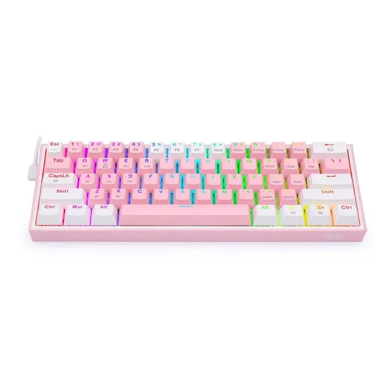 Teclado Mecánico Redragon 60% Fizz Pro K616rgb Pink/white Wl