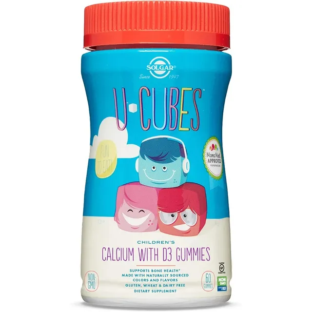Suplemento Para Niños Calcio + D3 U-cubes 60 Gomitas Solgar