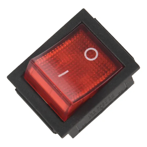 Luz Vermelha Dpst On/off Snap In Rocker Switch De 4 Pinos 15