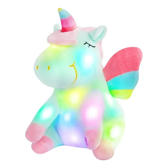 Peluche Unicornio Musical Led Para Niños