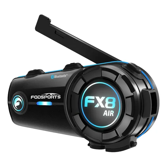 Fodsports FX8 AIR Intercomunicador para casco de motocicleta Intercomunicador y chip CSR y Bluetooth 5.0