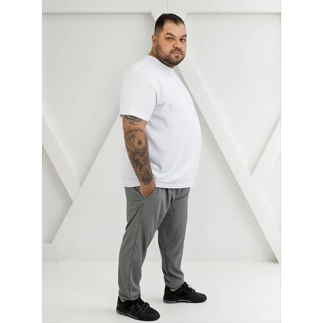 Calçagrande Plus Size Jogger Academia Leve Estica Masculina