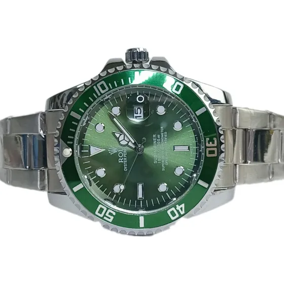 Reloj Submariner Verde Hulk Cuarzo Pila Ajustable