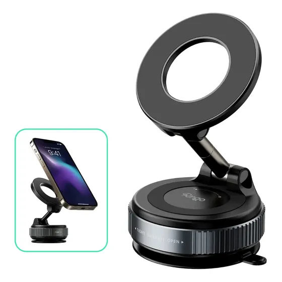 Soporte Ringo Celular Auto Magnético 360° Con Ventosa Premium
