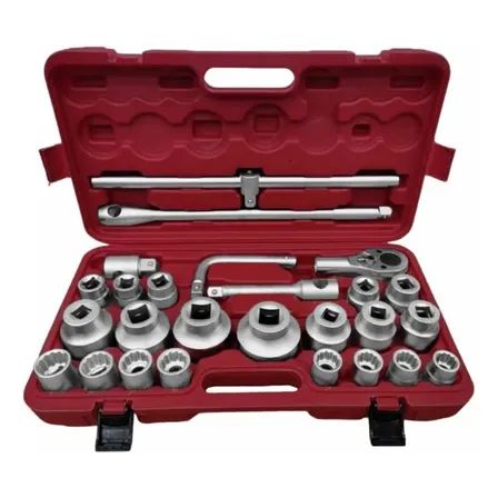 Jogo Soquete Encaixe 3/4 Pol 21-65mm X 26pcs - Mtx - 135399 Vermelho
