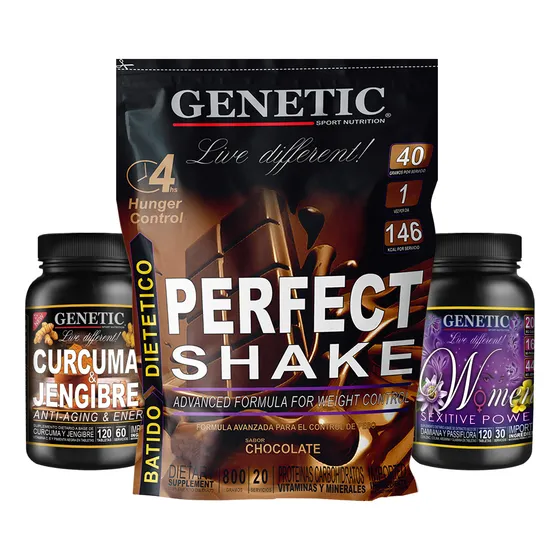 Vigor Femenino Batido Perfect Cúrcuma Jengibre Women Genetic
