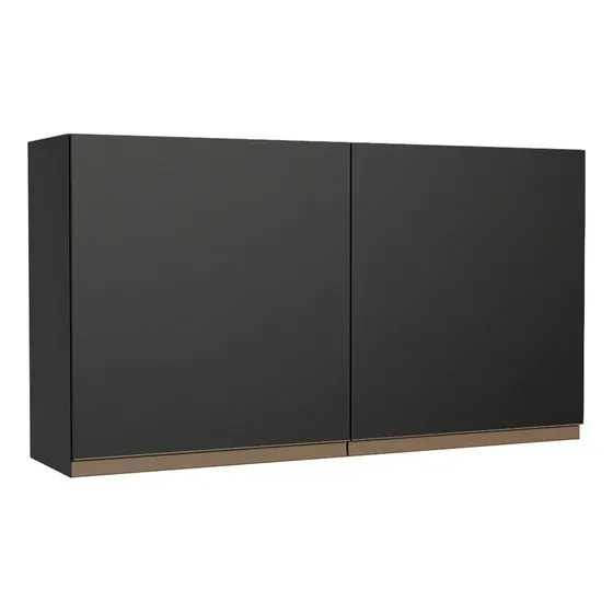 Alacena Gabinete Superior Cocina Madesa Reims 120cm 2 Puertas Color Negro