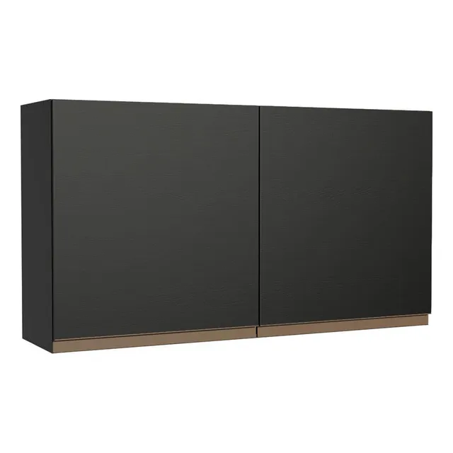 Alacena Gabinete Superior Cocina Madesa Reims 120cm 2 Puertas Color Negro