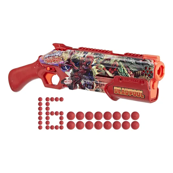 Blaster Nerf Marvel Deadpool Con 16 Rondas Acumuladas Rival