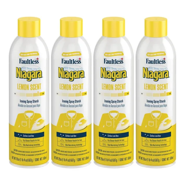 Almidón En Aerosol Faultless Niagara Limón 20oz 4pz