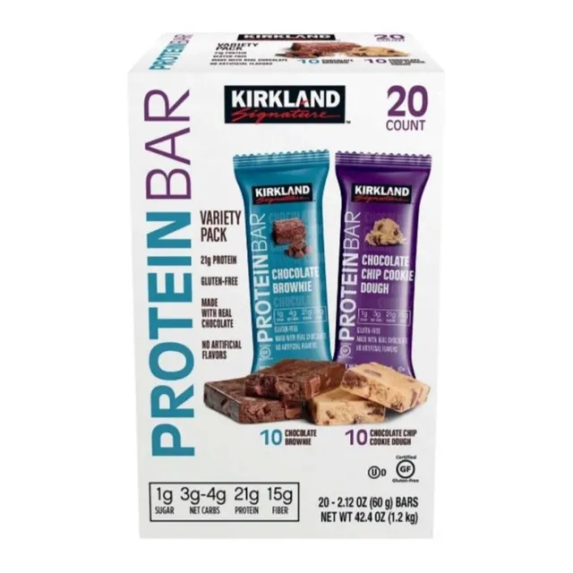 Barras De Proteína Chocolate 20 Piezas 1.2 Kg Kirkland