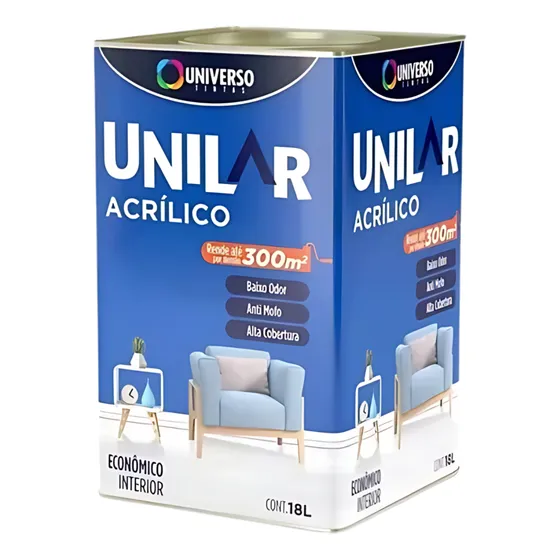 Tinta Acrílica Anti Mofo Fosco 18 Litros Universo - Cores Cor Branco/neve