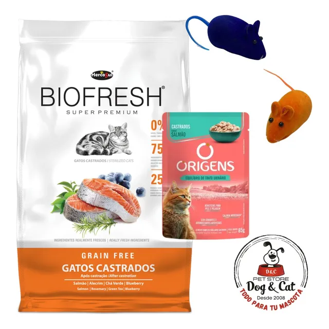 Biofresh Gato Castrado Grainfree Salmon 7.5kg + Regalos!!